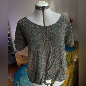 Silk Leopard Print Silk Women's Top